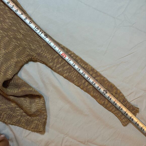 Umgee Brown/Cream, Open, Knit, Light Weight, Cardigan- S/M - Picture 7 of 7